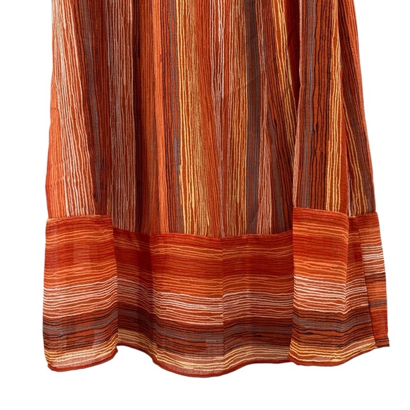 Mossimo Orange Off Shoulder Flowy Midi Dress - Picture 4 of 14